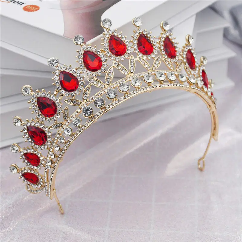Half Crown Хрустальные винтажные королевские розы диадемы и короны для свадебного торжества выпускного вечера свадебные украшения для волос ювелирные изделия для волос аксессуары - Окраска металла: Half Crown
