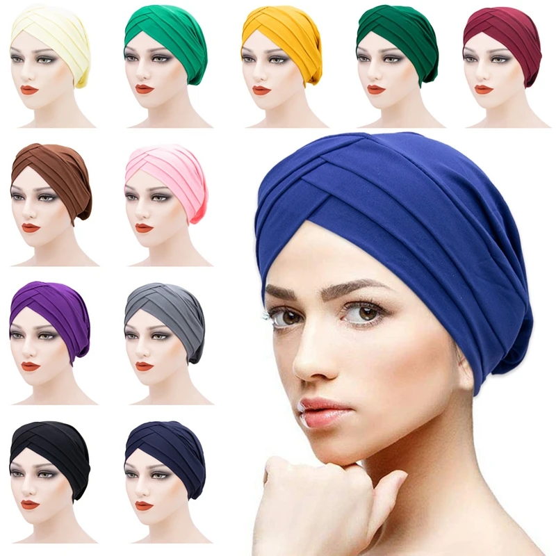 

Full Cover Inner Muslim Hijab Cap Women Stretch Turban Hat Islamic Underscarf Bonnet Hat Female Headband Turbante Mujer 2021