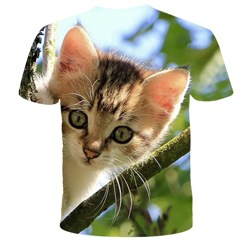 

Boys And Girls T-shirts Cute Cats Boys And Girls Tops 3d Printing Cool T-shirts Summer Loose Casual Short-sleeved Children's Clo