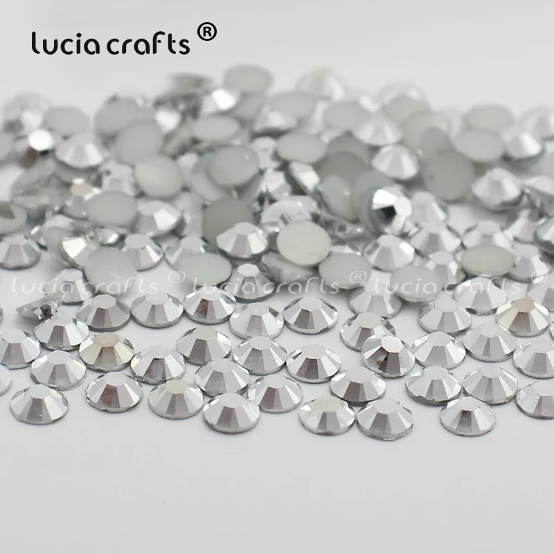 Silver Ore Color Lucia crafts, 4 мм, 1000 шт./лот, SS16, стразы из смолы с плоской задней поверхностью, сделай сам, для мобильного телефона, для дизайна ногтей, наклейки, дрель F0701 - Цвет: Silver Ore Color
