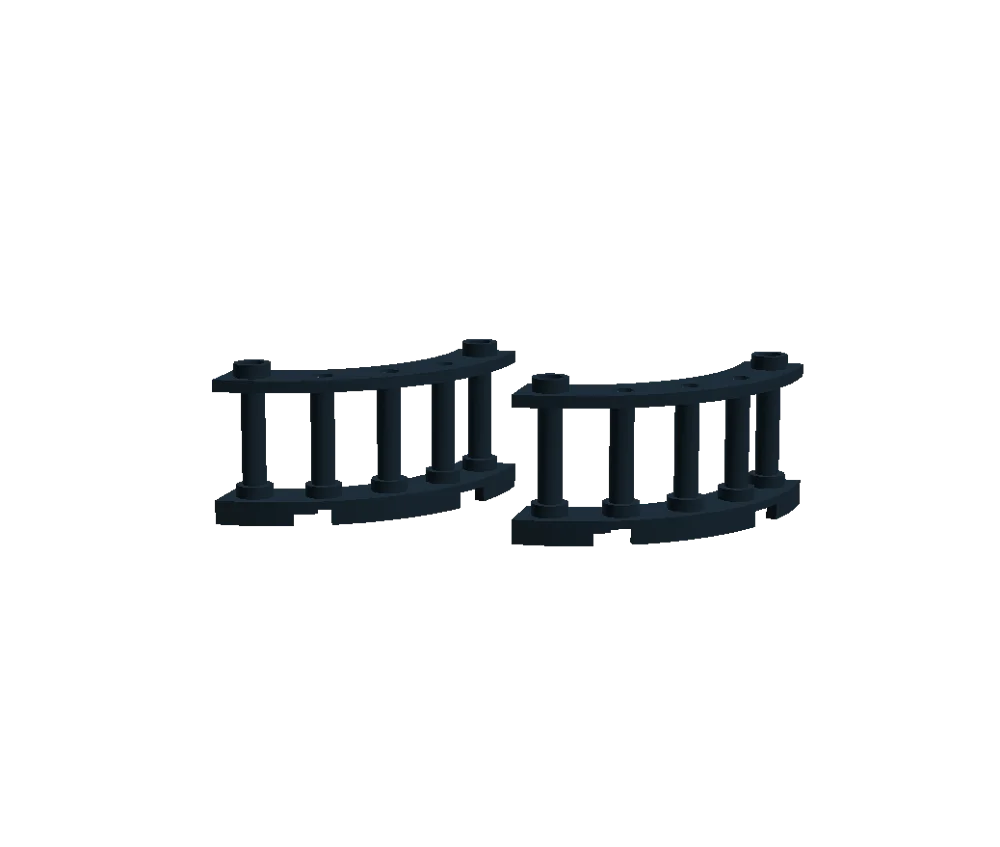

8PCS Black Fence Building Blocks Compatible Major Brand Kids Toys 30056 Early LearningMOC Education Gifts