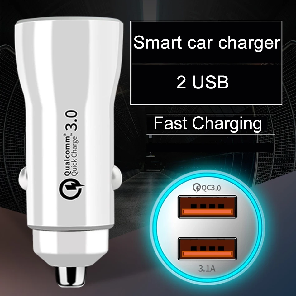 Универсальное автомобильное зарядное устройство Quick Charge 3 0 Для Huawei P30 P20 pro Lite Mate 10