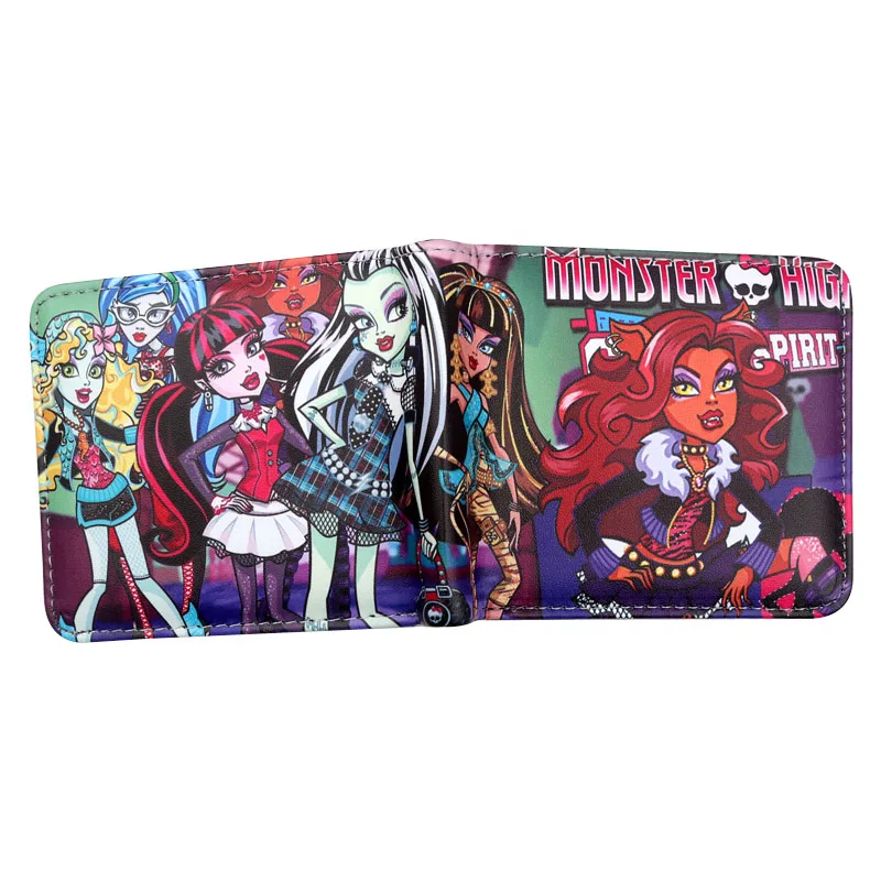 Двойной кошелек Monster High для девочек-подростков модный с куклой и карманом монет |
