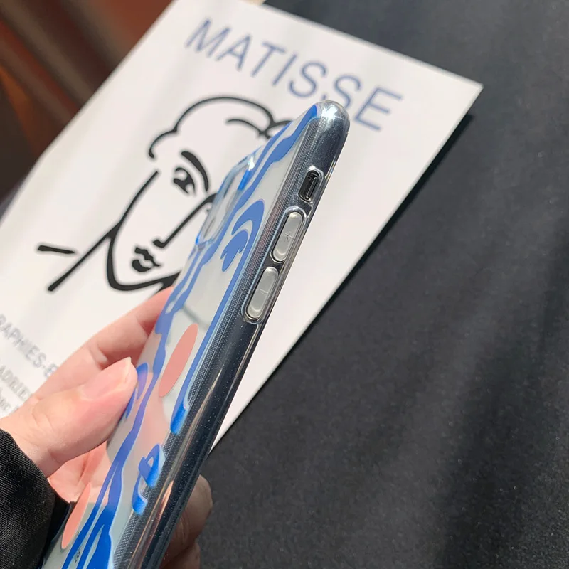 

Simple Abstract Art Style Suitable for IPhone11ProMax/12Mini/XR/XS/X/8/7 Anti-drop Couple Silicone Mobile Phone Case Wholesale