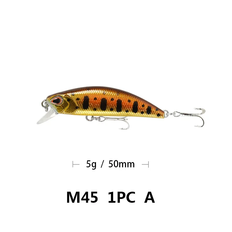 

55mm 5g Carp Fishing Lure Isca Artificial Hard Trout Crank Bait Sinking Wobblers Minnow Leurre Souple Kunstaas Tremor 15 Colors