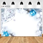 Фон для фотосъемки с изображением зимних снежинок Рождества светильник горошек легкие воздушные шары звезды индивидуальный портретный фон для фотосъемки