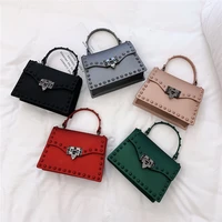 women small pvc handbags high quality ladies shoulder messenger bags fashion designer female purses casual rivet crossbody bag