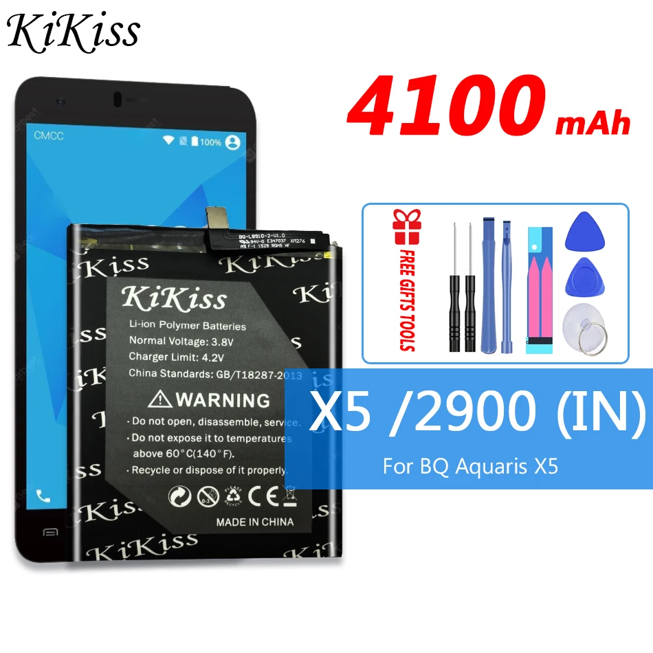 

For BQ Aquaris X5 4100mAh High Capacity Battery For BQ Aquaris X5 Mobile Phone Li-ion Polymer Battery