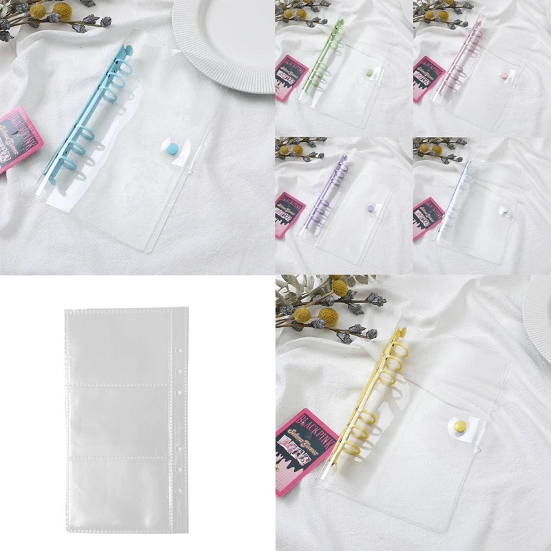 

Transparent Loose-leaf Book Interstitial Album, Student Album, Star Chasing Storage Book-three Inches Three Compartments New 1pc