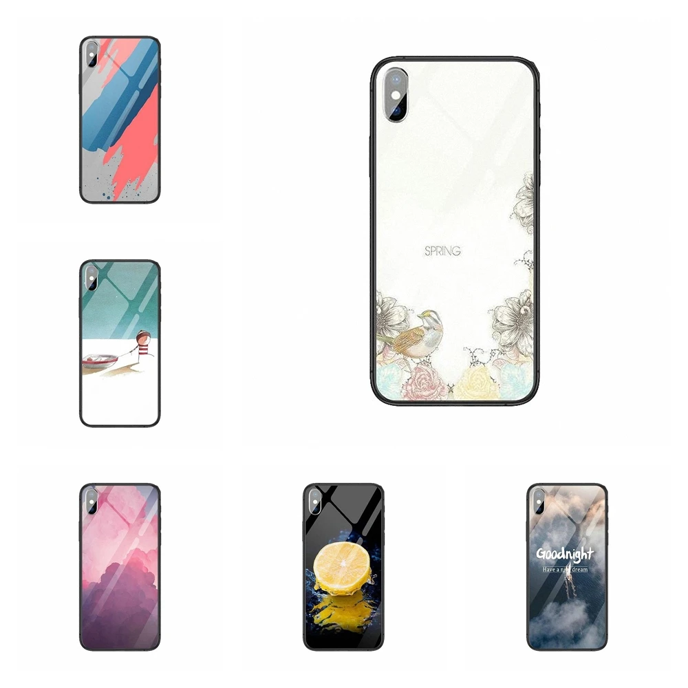 Черная задняя крышка с цветным рисунком для Galaxy S30 S21 S20 Fe S10 S10E S9 S8 S7 S6 Edge Lite Plus Ultra