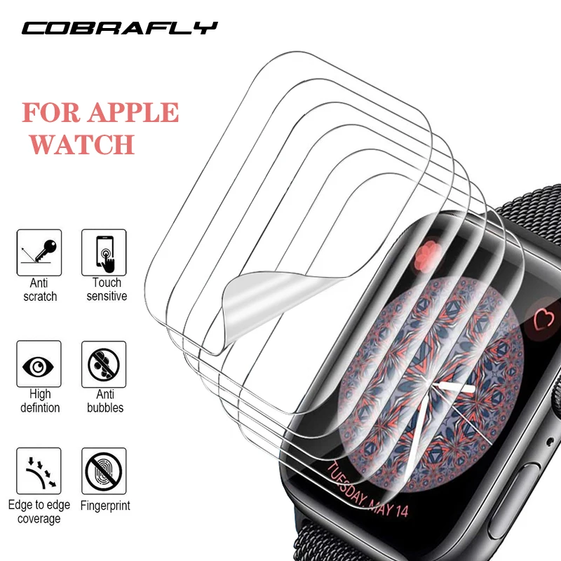 

COBRAFLY Protective Film for iWatch 4 5 6 SE 40MM 44MM Not Tempered Glass for Apple Watch 3 2 1 38MM 42MM