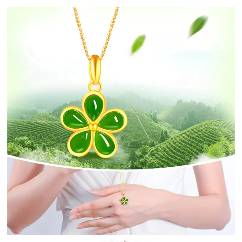 Симпатичные с украшением в виде кристаллов цветущей сливы подвеска колье для