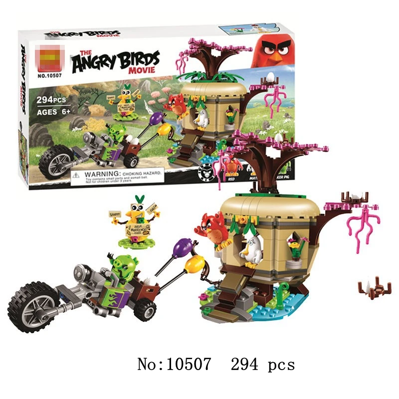 10507 294 pcs 10505 10506 10507 10508 10509 10510 серии Angry Birds, изображающие пятачка побег свинья замок из кубиков детские развивающие игрушки подарки - Цвет: 10507 294 pcs