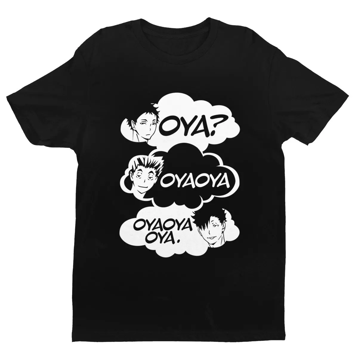 

Oya Oya Oya Haikyuu Men T Shirt Kuroo Anime Tshirt Bokuto Manga Shoyo Volleyball Tee Top Short Sleeve 100% Cotton Funny T-Shirt