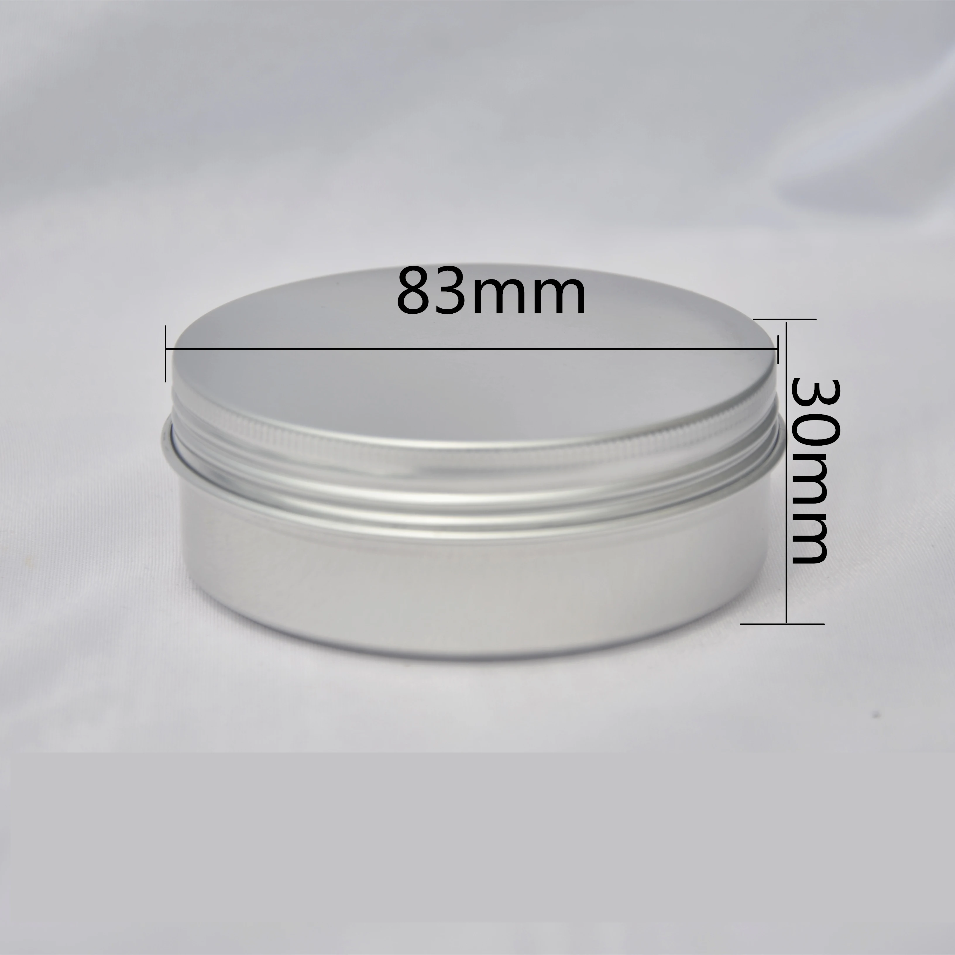 50PCS 120g/120ml Empty Aluminum Jars Refillable Cosmetic Bottle Ointment Cream Sample Packaging Containers Screw Cap