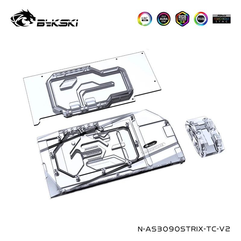 Promo Bykski Full Copper Water Block For ASUS RTX3090 3080 STRIX Graphics Card ,With Copper Back Plate , N-AS3090STRIX-TC-V2