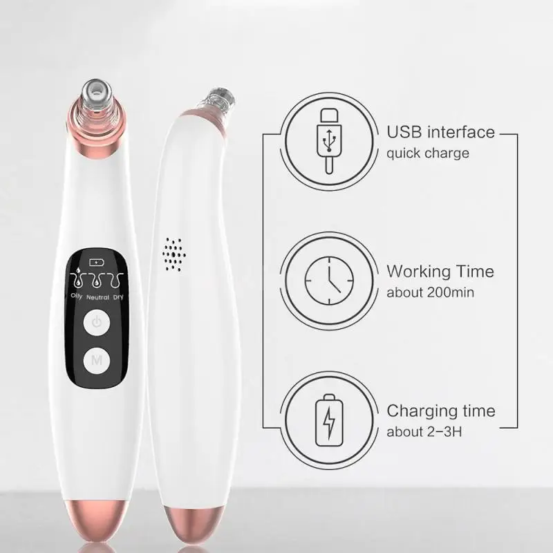 Античувствительный пылесос для удаления угрей быстрое электрическое всасывание