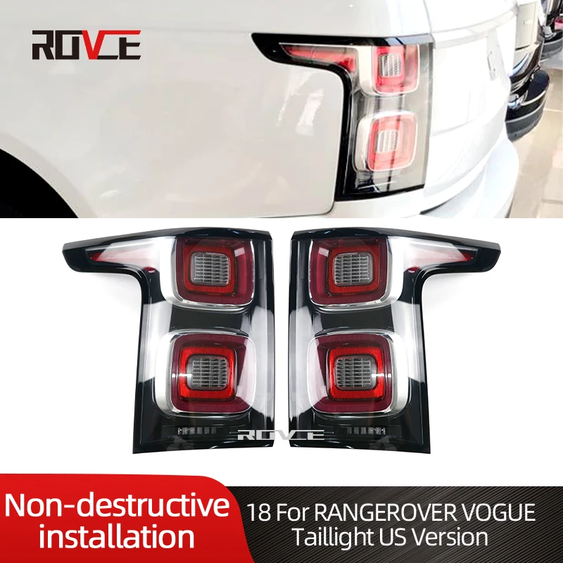 

ROVCE LED Tail Light Rear Lamp For Land Rover Range Rover Vogue US Version 2018 L405 LR098356 LR098348 Taillight