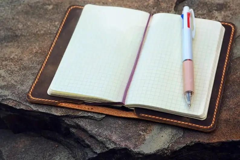 Персонализированный кожаный чехол Moleskine Размер кармана/кожаный для Cahier Volant Journal 3