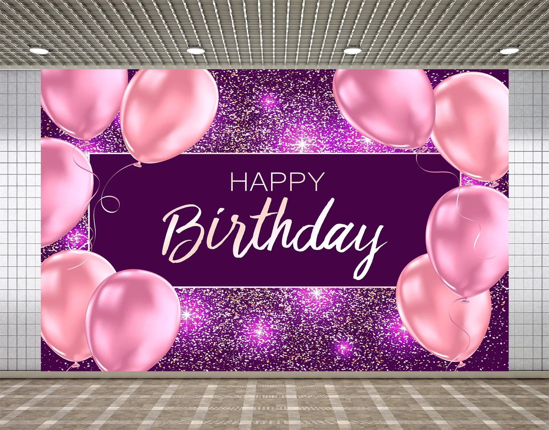Фон Lyavshi для фотосъемки розовый воздушный шар принцесса день рождения Фиолетовый