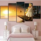 Картины на холсте для украшения дома, 5 шт., картины гоблина, девушка, настенный художественный принт, постер для отеля, модульный фон для кровати