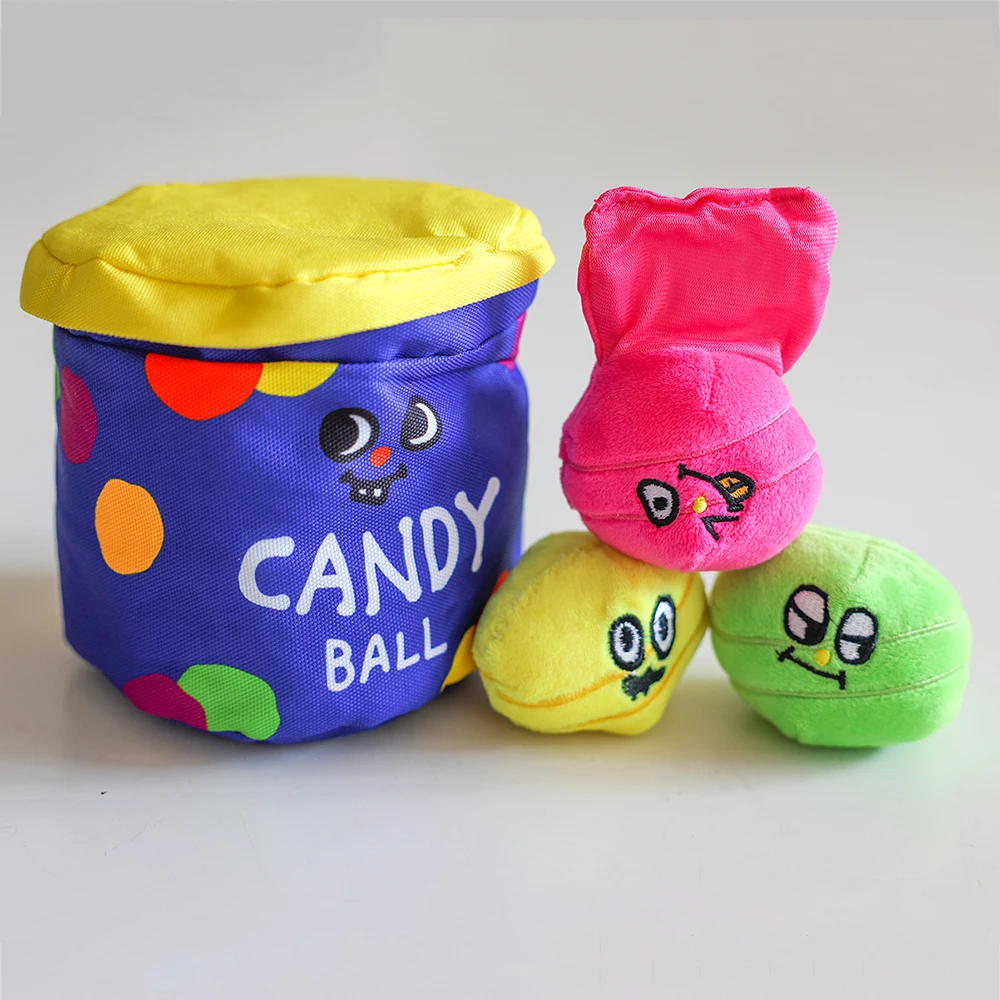 

Pet Dog Squeaky Toy Leaking Food Fleece Sounder Balls Chewing Interactive IQ Training Supplies Sounder Pulling Toys For Pets
