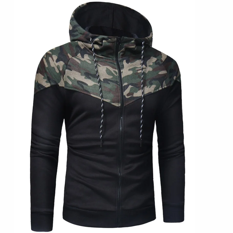 

2020 New Spring and Autumn Fashion Comfortable Sweater Men's Classic Patch Camouflage Men's Casual Slim Sports Suit