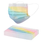 10 шт. одноразовые маски для лица с принтом радуги, дышащие лица Хэллоуин Косплэй маска 3 слоя Нетканая маска для лица Mascarillas