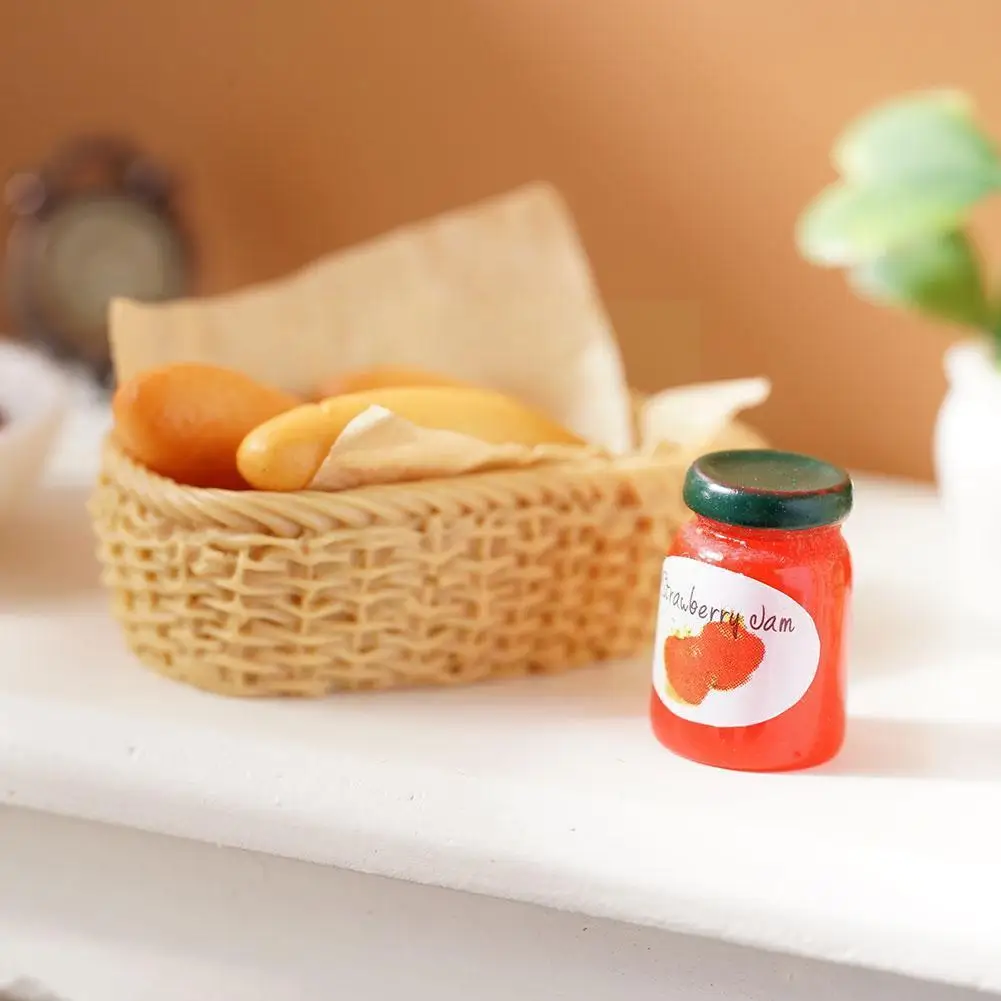 

Мини Смола DIY варенье хлеб модель корзины набор 1/12 куклы для кукольного домика Декор миниатюрная кухня моделирование дома DIY Аксессуары X1K7