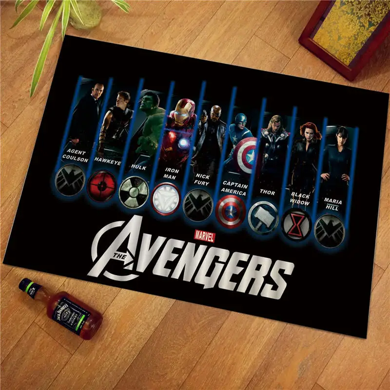 Бургундия Ковер Мстители 60*60 см, плюшевые игрушки Marvel, Бэтмен, Человек-паук, железный человек, Капитан Америка, фланелевый Рождественский подарок для детей - Цвет: Бургундия