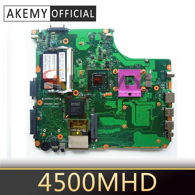 

AKEMY laptop motherboard for TOSHIBA A300 A300D V000125610 1310A2169427 INTEL GM965 GMA 4500MHD DDR2 Mainboard