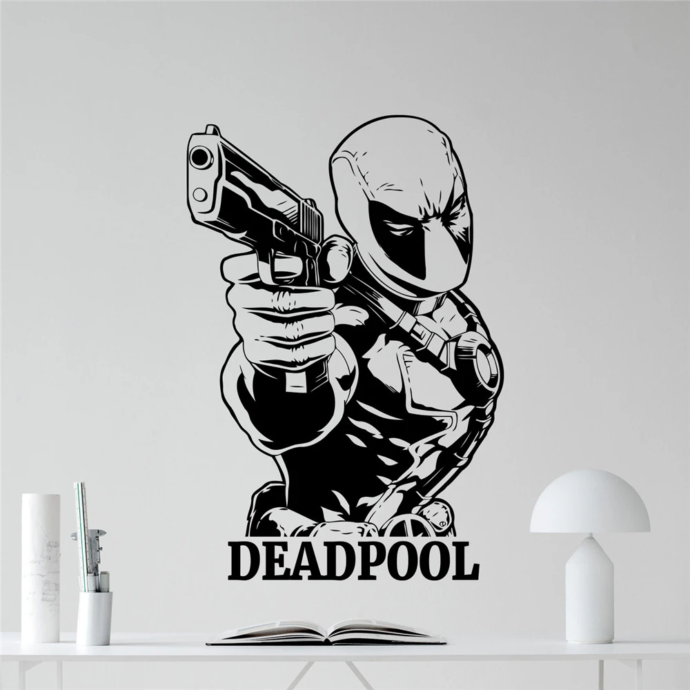 

Deadpool Wall Decal Marvel Comics Superheroes Vinyl Sticker Decor Mural Removable living Wall Decals Poster Wall Sticker Z36