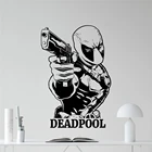 Наклейка на стену Deadpool, супергерои из комиксов Marvel, Виниловая наклейка, съемная Настенная Наклейка для гостиной, плакат, Настенная Наклейка Z36