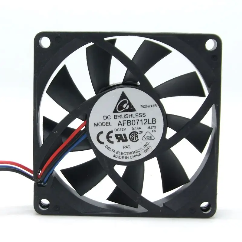 Новый оригинальный AFB0712LB 12В 0.14A 7 см 7015 2-проводный ультратихий охлаждающий вентилятор