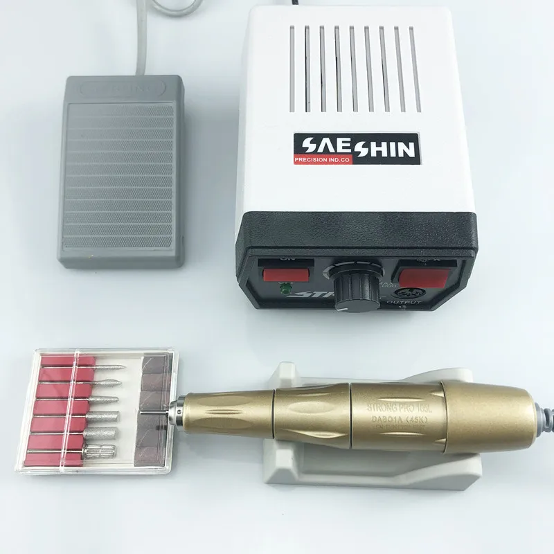 

65W 45000RPM Strong 210 204 SILVER PRO105L Electric Nail Drills Machine Manicure Pedicure File Bits Nails sculpture polish