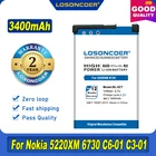 100% Оригинальный LOSONCOER 3400 мАч, BL-5CT для Nokia 5220 6730 C5 6330 6303i C5-00 C5-02 C6-01 C3-01 C3-01m 6303C 5220XM Батарея