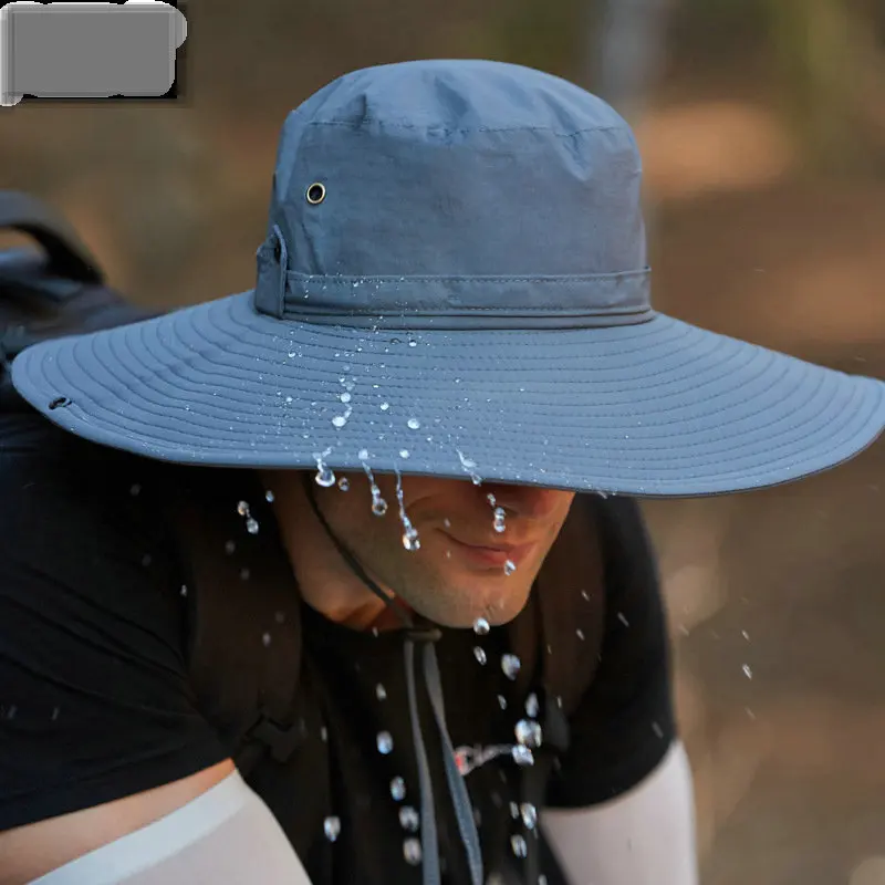 

Bucket Hats For Men Outdoor Sports Hiking Sun Protection Waterproof Sun Hats Spring Summer Wide Brim 12CM Fisherman Hats