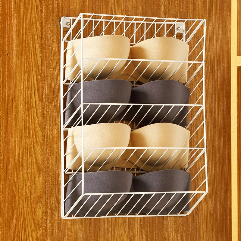

Wall-mounted Underwear Cloth Storage Rack Closet Organizer Hanger Large Capacity Storage Basket Tie Shelf Holder Wall Shelves