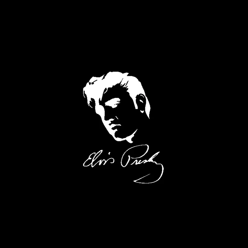 

12x18CM Rock Elvis Presley Vinyl Motorcycle Car Sticker Decals Black/Silver