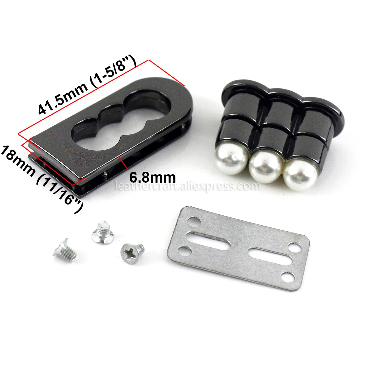 1 шт. металлическая жемчужная защелка с защелкой модная сумка кожаный кошелек