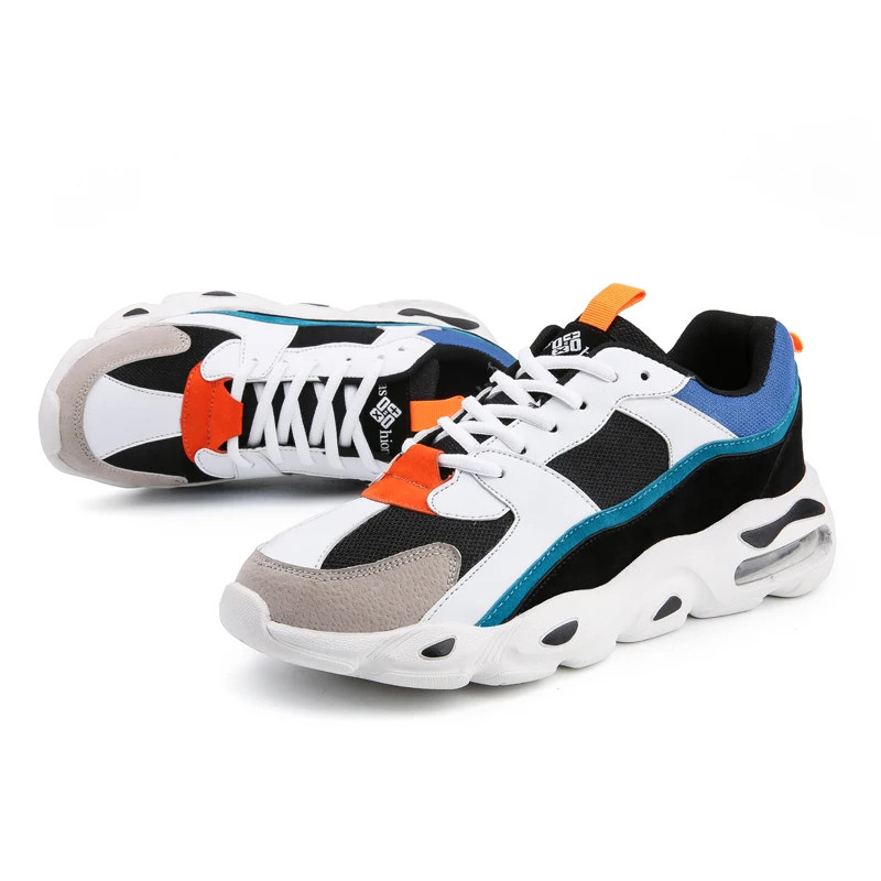 

New Spring Breathable Leather Sneakers for Men Running Shoes Lightweight Outdoor Walking Sport Shoes Soft Outsole Men krasovki