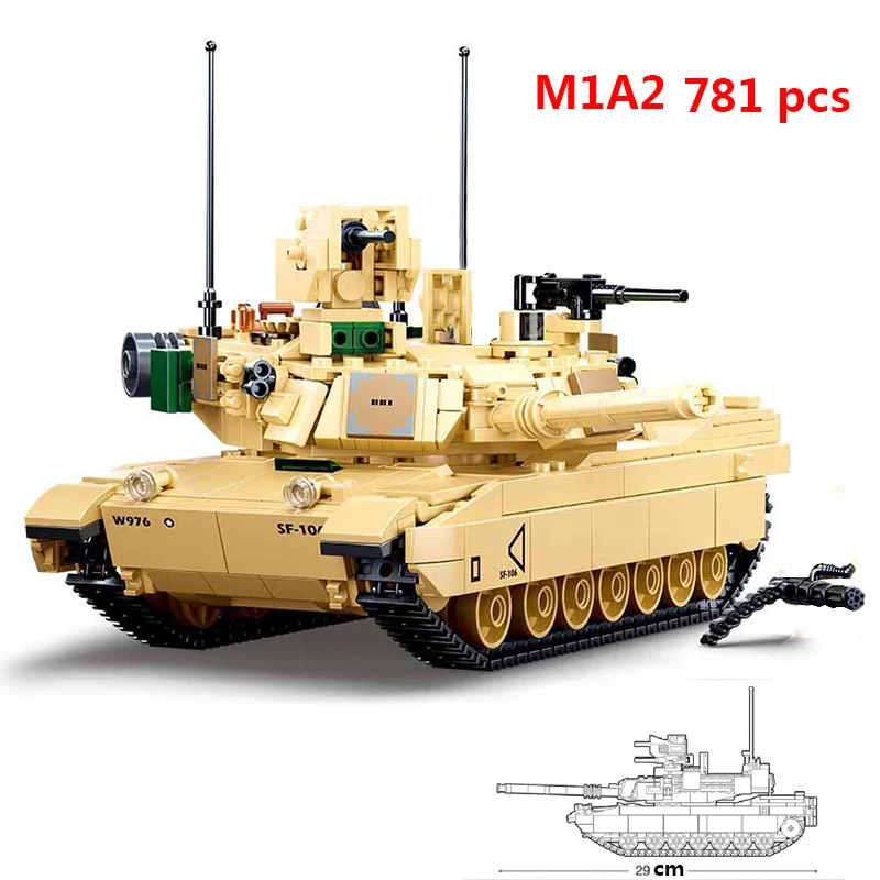 Military Panzer Tank WW2 Aircraft Army Truck Armored Car Building Blocks Airplane Plane Bomber Model Construction Toys For Kids |