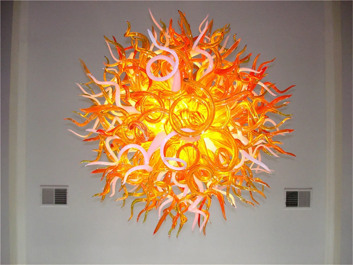 

Modern Art Design LED Source AC Hanging Glass Pendant Lamps Hotel Decor Crystal Decorative Chain Chandelier
