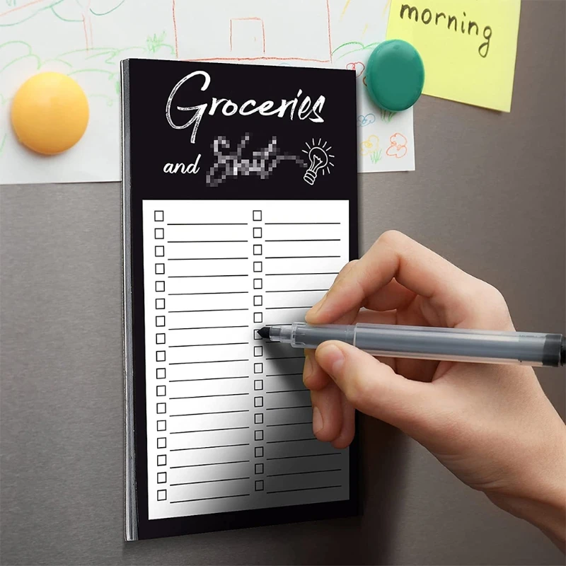 

Grocery List Notepad with Magnet for Shopping To Do Lists Magnetic Note Pad for Refrigerator Inspirational 50 Sheets