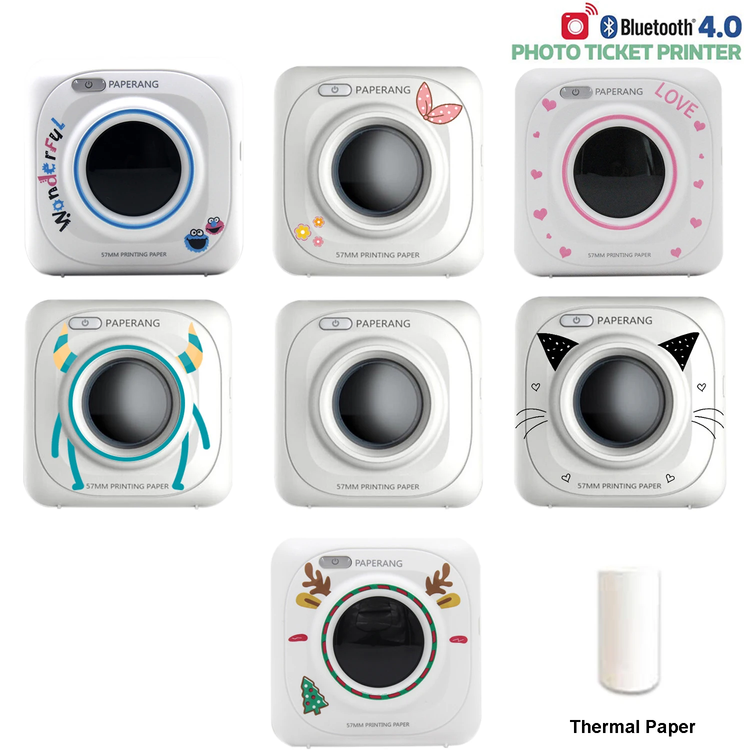 Портативный термопринтер PAPERANG P1 Bluetooth 4 0 беспроводное подключение к фототелефону