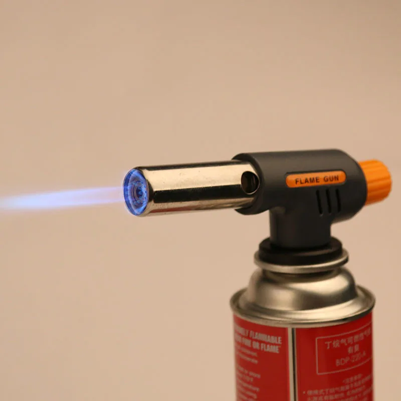 Gas Welding Torch Flamethrower Butane Burner Automatic Ignition Baking Fire Flame Torches Welding BBQ Camping Outdoor Hiking