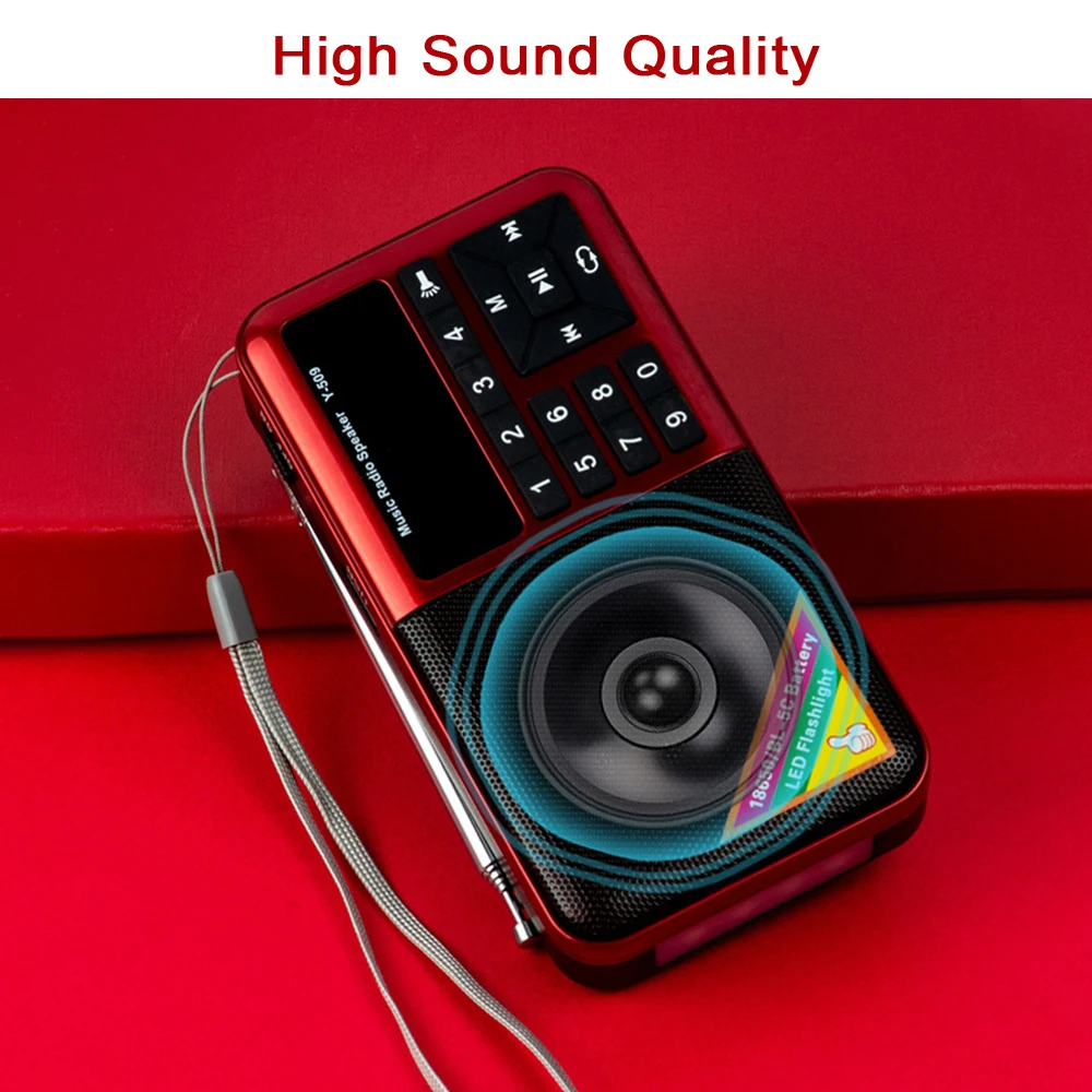 Портативное радио FM Mini Digital Raido с динамиком светодиодный экран FM-радио