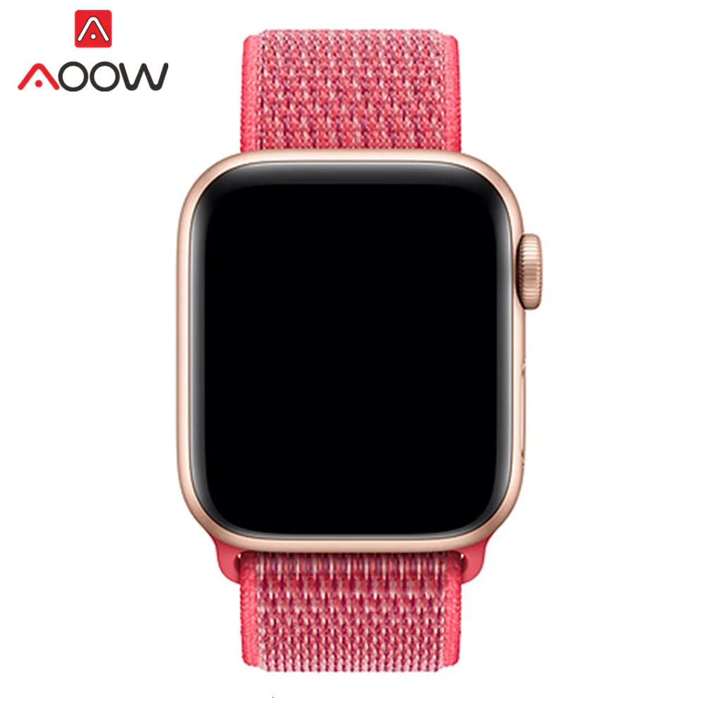 Цветной нейлоновый ремешок для часов Apple Watch 38 мм 42 мм 40 мм 44 мм тканый холщовый ремешок на липучке браслет для часов iwatch 1 2 3 4
