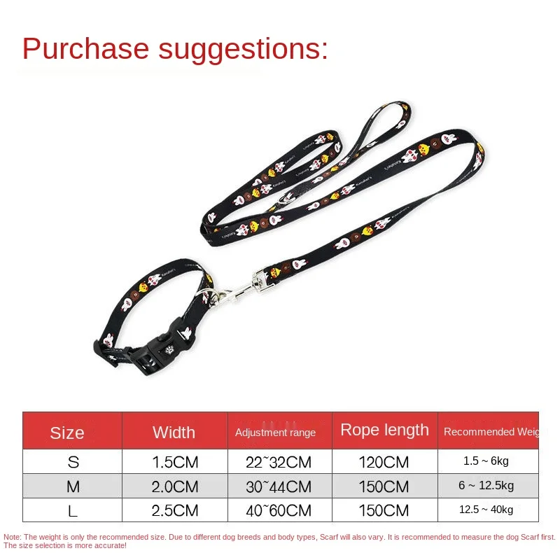 

Dog Collar Bandana Large, Medium and Small Dogs Anti-Neck Ring Puppy Medium-Sized Dog Teddy Leash Dog Leash Pet Supplies