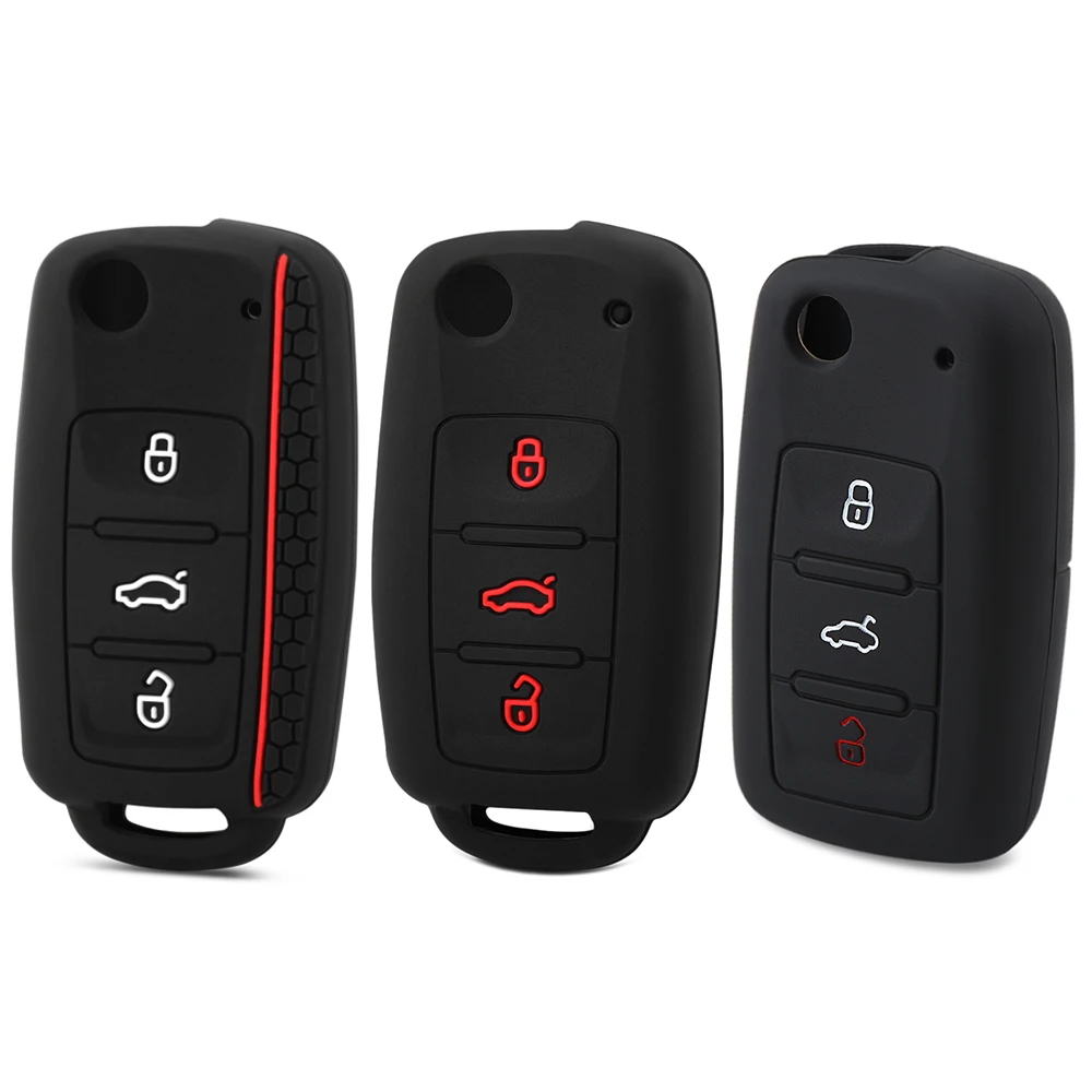 Силиконовый чехол для ключей от машины дистанционного брелока VW Polo Bora Beetle Tiguan Passat